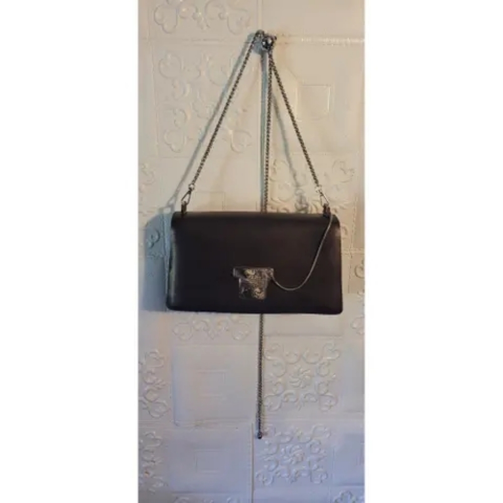 GUCCI EXPRESSO TOM FORD MATTE LEATHER Brown Chain Shoulder Bag AUTHENTIC VINTAGE